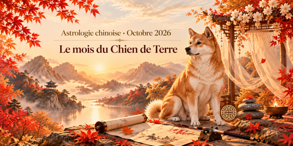 Astrologie chinoise octobre 2026, mois du Chien de Terre – Secret Feng Shui